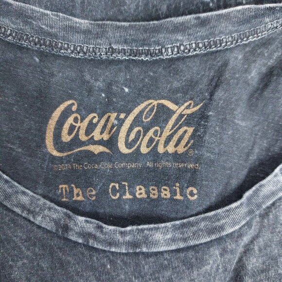 Coca Cola Womens Tank Top Small The Classic Grey Distressed Holes Party Favorite - Picture 11 of 12